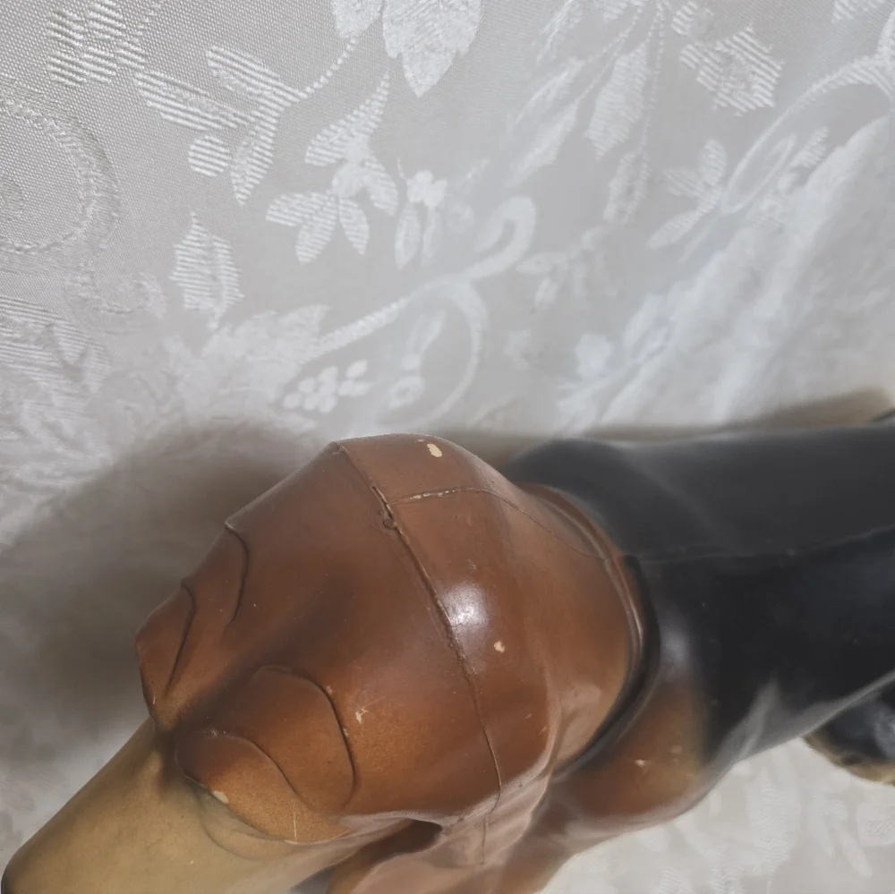 Vintage Basset Hound Hush Puppies Brown Dog 15” Union Products Plastic Blow Mold